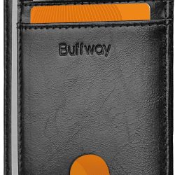 Slim Minimalist Front Pocket RFID Blocking Leather Wallets for Men and Women